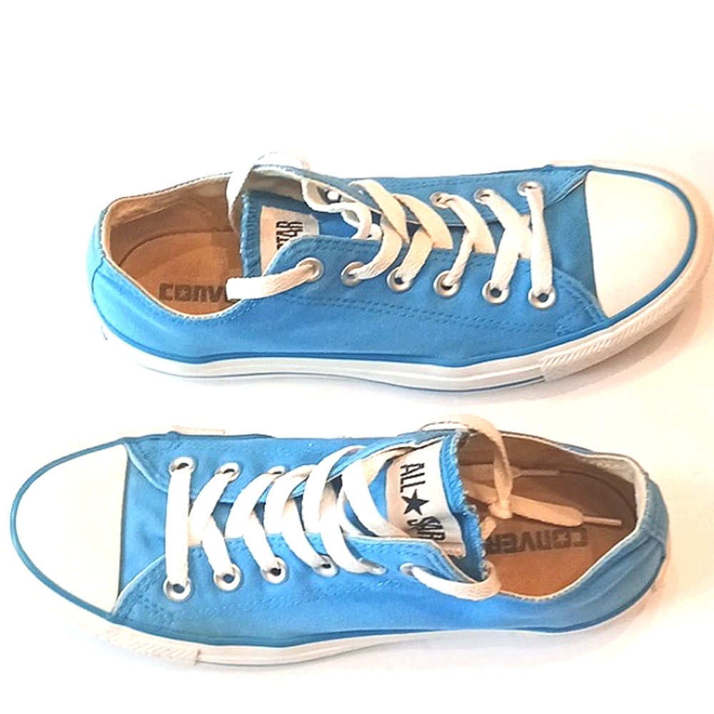 CONVERSE All Star Low Top Kids Sneakers Blue Size 6 - Picture 7 of 11